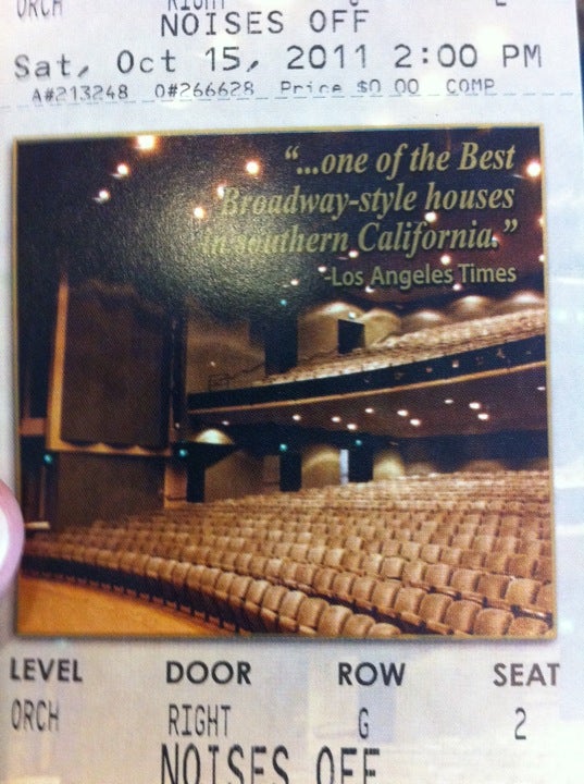 La Mirada Theatre Seating Chart